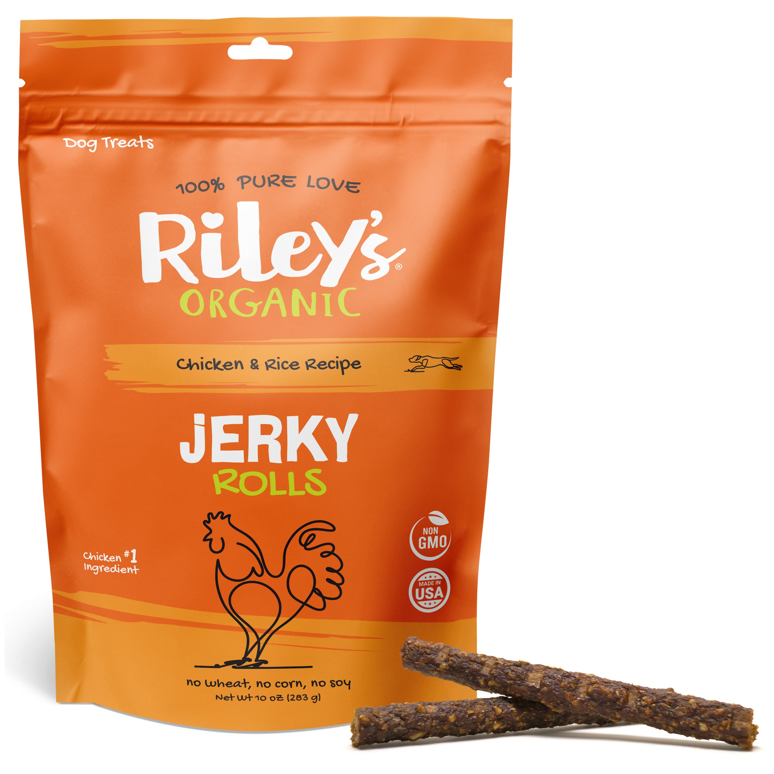 Riley’s Chicken & Rice Jerky Rolls (10oz)