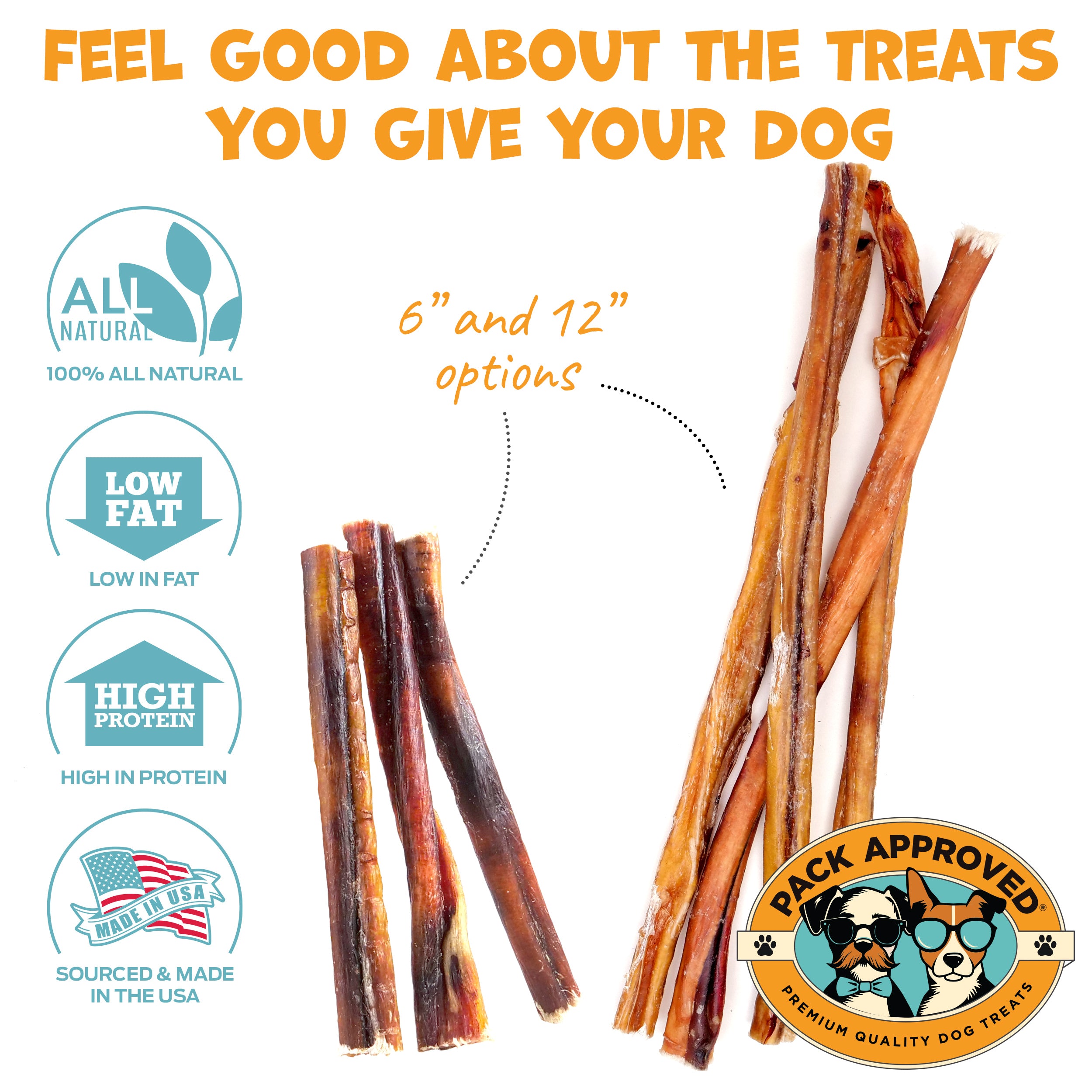 Pack Approved Standard Beef Bully Sticks 12