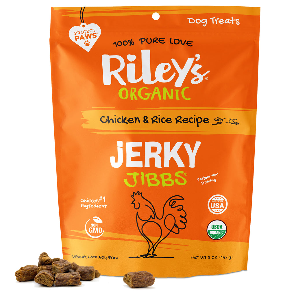 Organic Chicken & Rice Jerky Jibbs (5oz)
